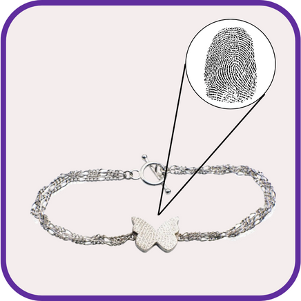 armbanden in zilver met vingerafdruk